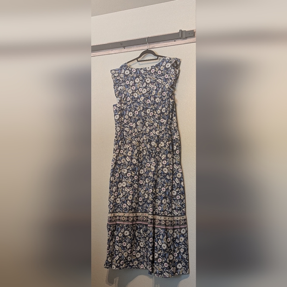 Lane Bryant Navy Floral Maxi Dress